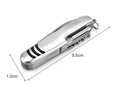 Multifunctional Folding Knife Saw Scissors Bottle Opener