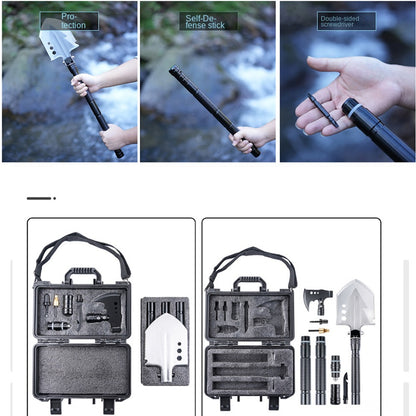 Multifunctional Soldier Shovel Axe Suit Camping Survival Toolbox