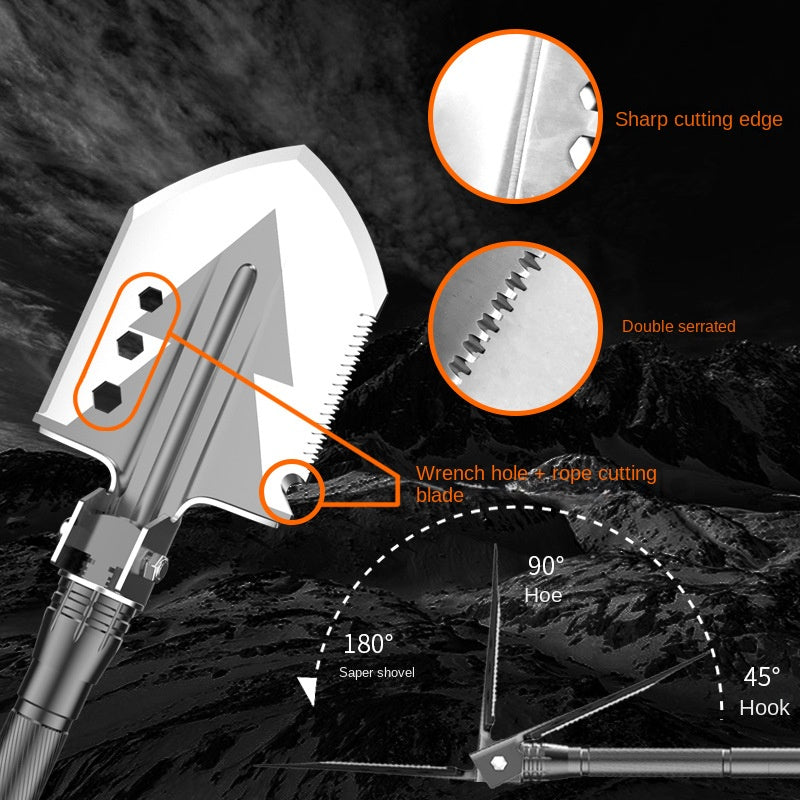 Multifunctional Soldier Shovel Axe Suit Camping Survival Toolbox