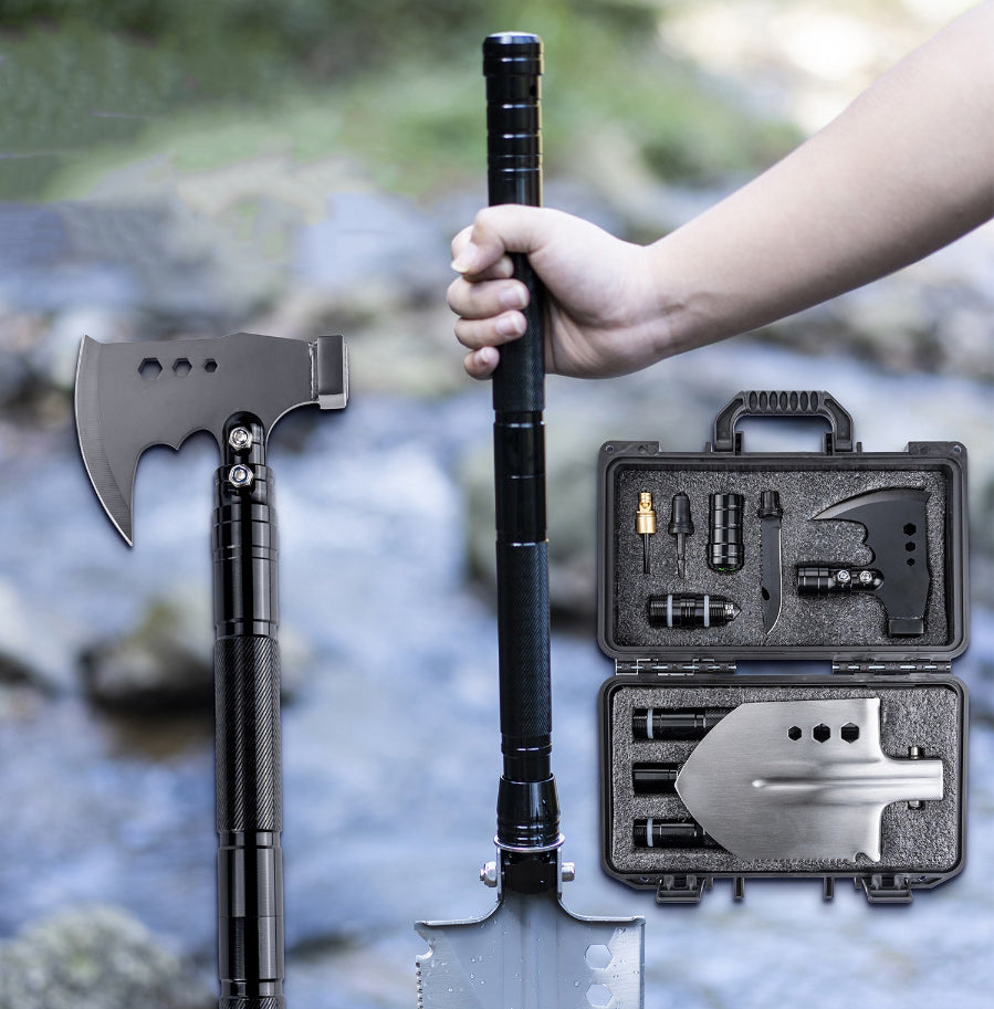 Multifunctional Soldier Shovel Axe Suit Camping Survival Toolbox