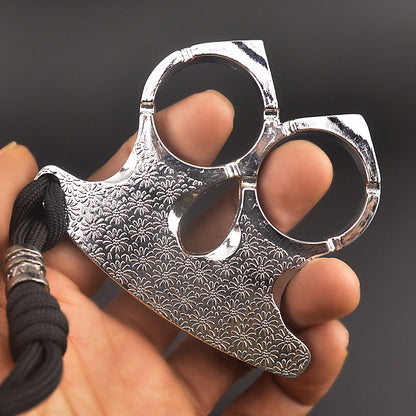 Knuckle Duster en métal à deux doigts, fenêtre cassée, doigt de tigre, pratique des arts martiaux, boucle à main, anneau de poing, équipement de protection de combat, outil EDC