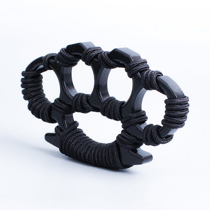 Umbrella Rope Knuckle Duster Four Finger Defense Fitness Training Boxing Window Breaker Combat Protective Gear Portable EDC Tool
