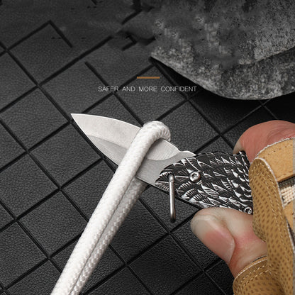 Eagle Folding Knife Outdoor Defense Portable Keychain Knife Pendant Decoration EDC Tools