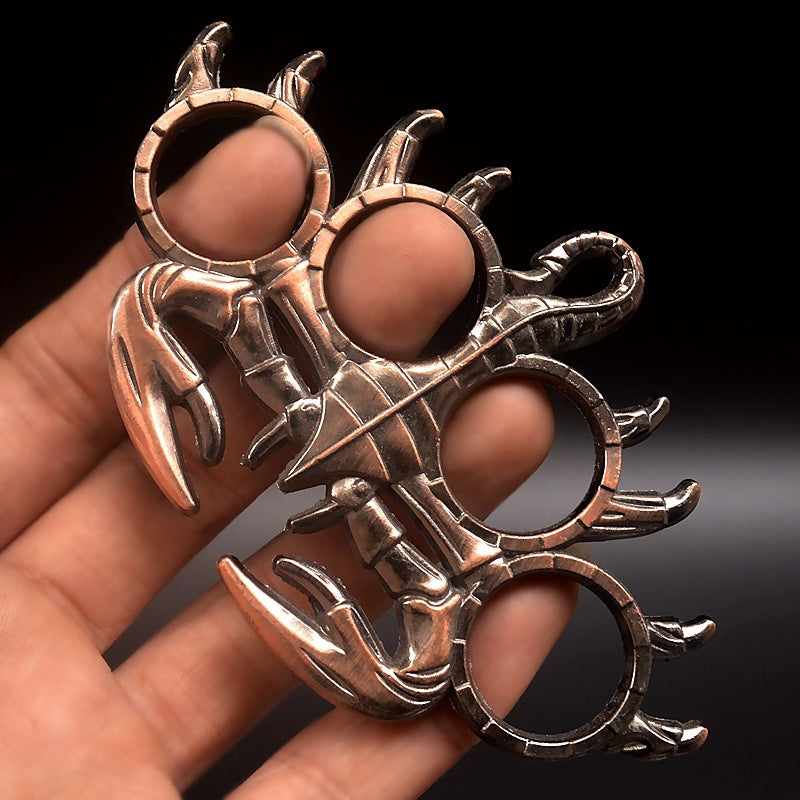Small Scorpion Style Knuckle Duster Four-fingered Tiger Defense Gloves ...