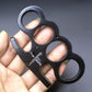 Brass Knuckles Duster Four-finger Ring Fist Buckle Cross Combat Outdoor Defense Four-finger Boxing Glove Hand Buckle EDC Pocket Tool