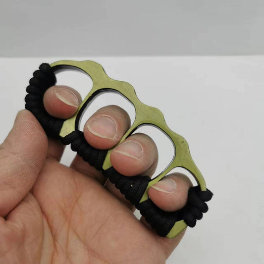 Self-defense Knuckle Duster Finger Tiger Tied Rope Four-finger Buckle Boxing Buckle Fighting Outdoor Sports Broken Window Boxing Gloves Supplies