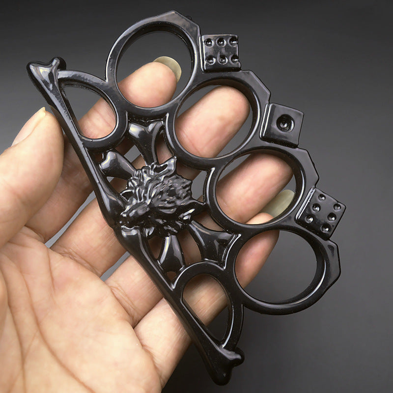 Wolf Head Style Knuckle Duster Four-fingered Tiger Defense Gloves with ...