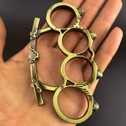 Small Bun Knuckle Duster Protection Hand Buckle Fist Buckle Four Fingers Defense Boxing Fitness Combat Broken Window Tools