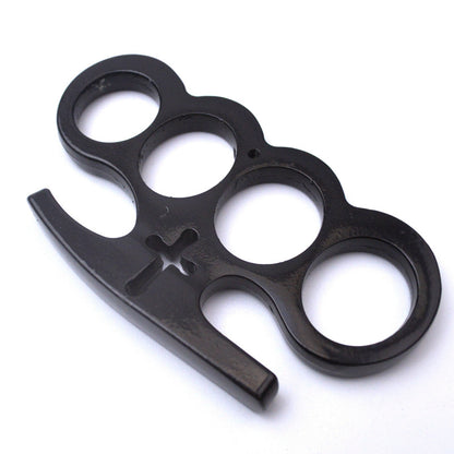 Brass Knuckles Duster Four-finger Ring Fist Buckle Cross Combat Outdoor Defense Four-finger Boxing Glove Hand Buckle EDC Pocket Tool