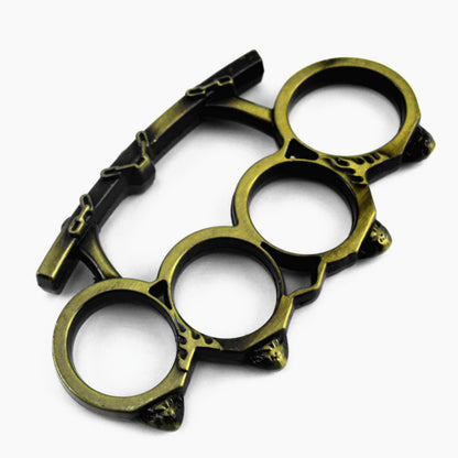 Small Bun Knuckle Duster Protection Hand Buckle Fist Buckle Four Fingers Defense Boxing Fitness Combat Broken Window Tools