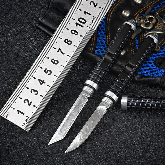 Mini Damascus Pen Knife Multifunctional Wilderness Survival Survival Pocket Knives