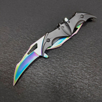 Bat Knife Double Blade Folding Knife Outdoor Camping Defense Hunting Pocket Knives