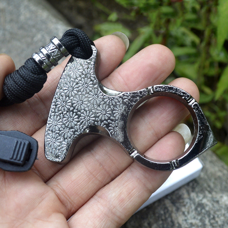 Metal Thickened Knuckle Duster Finger Tiger Martial Arts Defense Combat Protective Gear A Finger Buckle Fist Buckle Broken Window EDC Tools