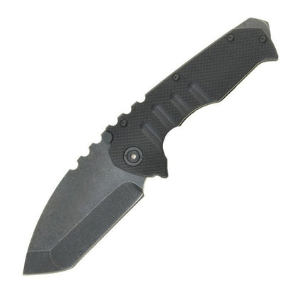 Outdoor Tactical  Folding Knife 9cr18mov Sharp Blade Stone Wash Steel G10 Handle Camping Pocket Knives