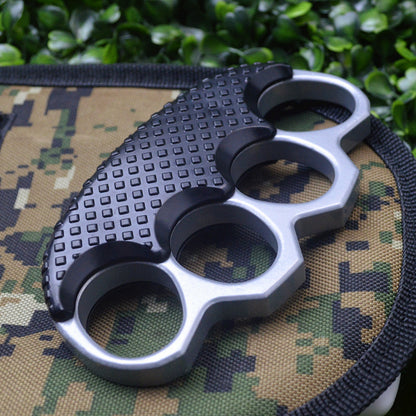 Thickened Clip Metal Knuckle Duster Boxing Training Four Finger Tiger Fist Buckle Outdoor Camping Tiger Ring Buckle Self-defense EDC Tool