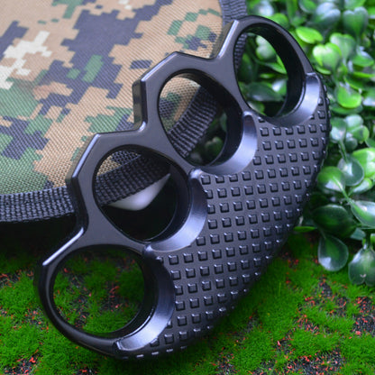 Thickened Clip Metal Knuckle Duster Boxing Training Four Finger Tiger Fist Buckle Outdoor Camping Tiger Ring Buckle Self-defense EDC Tool