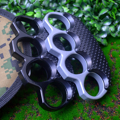 Thickened Clip Metal Knuckle Duster Boxing Training Four Finger Tiger Fist Buckle Outdoor Camping Tiger Ring Buckle Self-defense EDC Tool