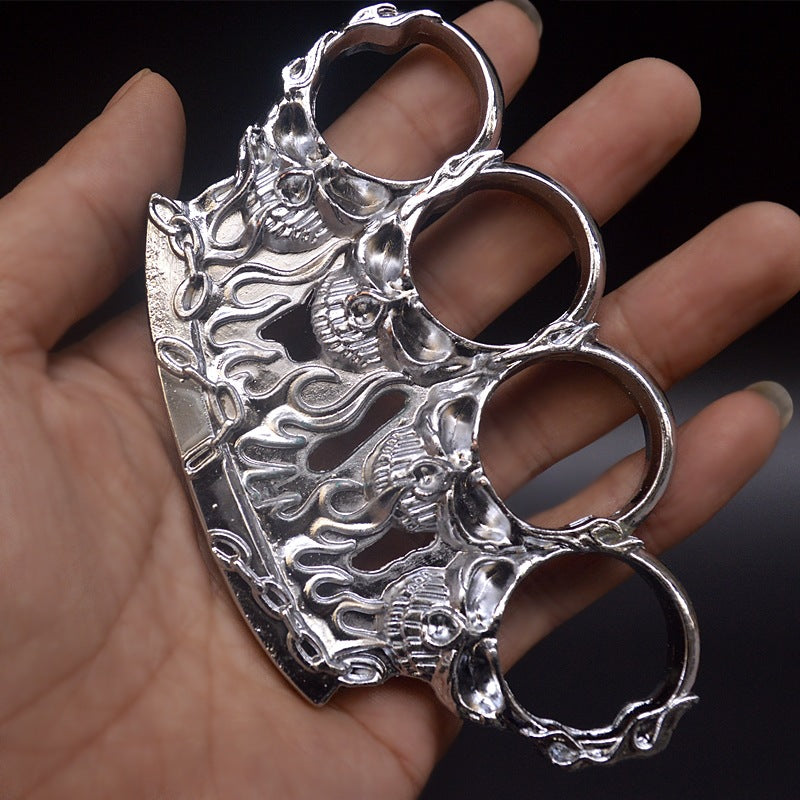 Hand Buck Ghost Fire Style Knuckle Duster Four Fingers Tiger Fist Ring Hand Buck ...