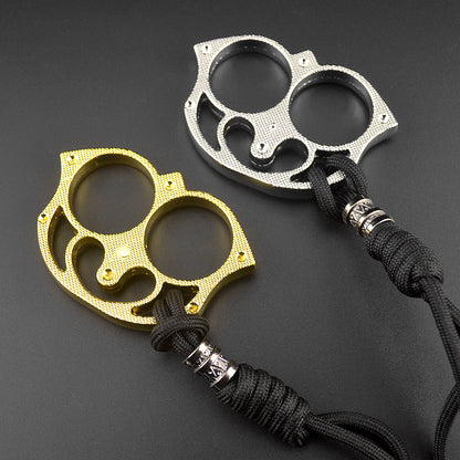 Metal Knuckles Duster Finger Tiger Safety Defense Two Knuckle Self-defense Tool Bracelet Pocket EDC Bracelets Tool Window Breaker