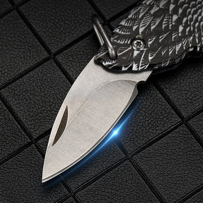 Eagle Folding Knife Outdoor Defense Portable Keychain Knife Pendant Decoration EDC Tools