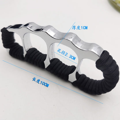 Self-defense Knuckle Duster Finger Tiger Tied Rope Four-finger Buckle Boxing Buckle Fighting Outdoor Sports Broken Window Boxing Gloves Supplies