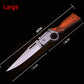 AK47 Automatic Folding Knife with Light Colored Wood Textured Pocket knives