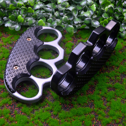 Thickened Clip Metal Knuckle Duster Boxing Training Four Finger Tiger Fist Buckle Outdoor Camping Tiger Ring Buckle Self-defense EDC Tool