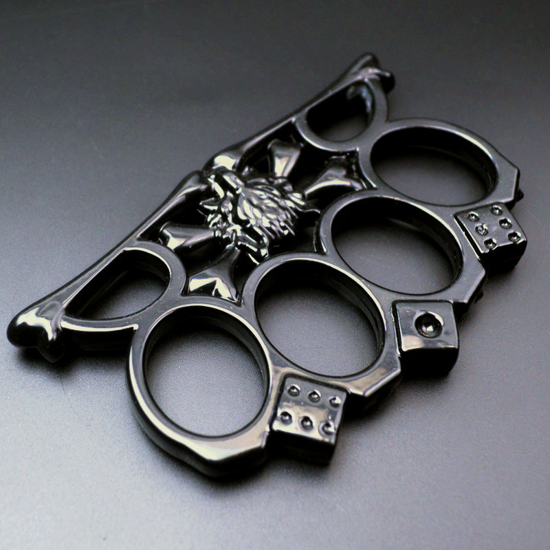Wolf Head Style Knuckle Duster Four-fingered Tiger Defense Gloves with ...