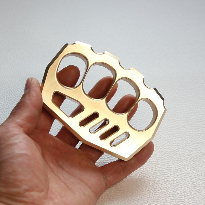 Precision Thickened Brass Knuckle Duster Boxing Self-Defense Gear