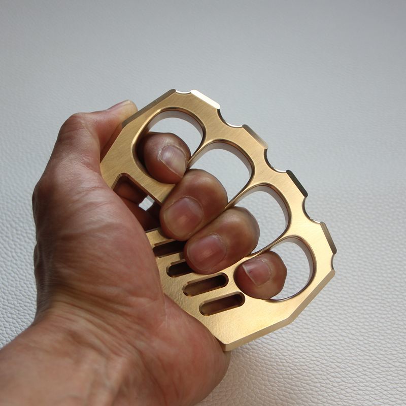 Precision Thickened Brass Knuckle Duster Boxing Self-Defense Gear