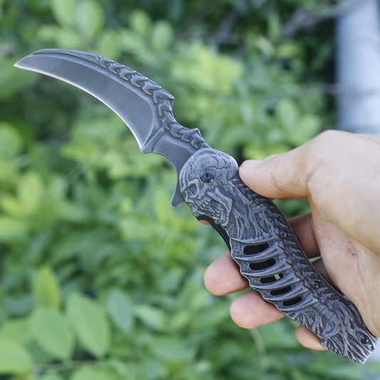 Solid Embossed Folding Knife Outdoor Tactical Pocket Knives