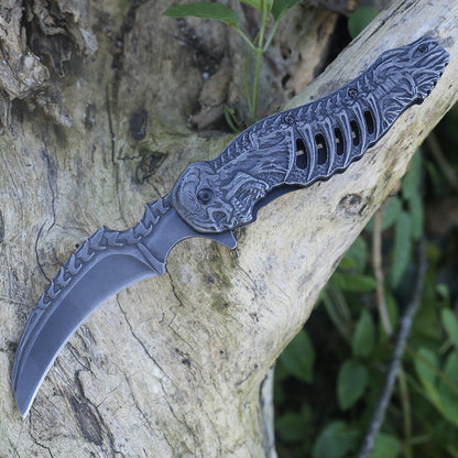 Solid Embossed Folding Knife Outdoor Tactical Pocket Knives