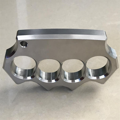 Rugged Stainless Steel Knuckle Duster Finger Buckle Outdoor Defense Boxing Window Breaker Combat Training Gear