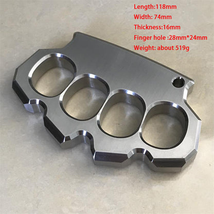 Rugged Stainless Steel Knuckle Duster Finger Buckle Outdoor Defense Boxing Window Breaker Combat Training Gear