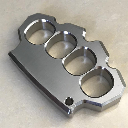 Rugged Stainless Steel Knuckle Duster Finger Buckle Outdoor Defense Boxing Window Breaker Combat Training Gear