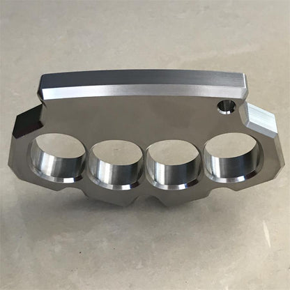 Rugged Stainless Steel Knuckle Duster Finger Buckle Outdoor Defense Boxing Window Breaker Combat Training Gear