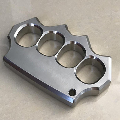 Rugged Stainless Steel Knuckle Duster Finger Buckle Outdoor Defense Boxing Window Breaker Combat Training Gear