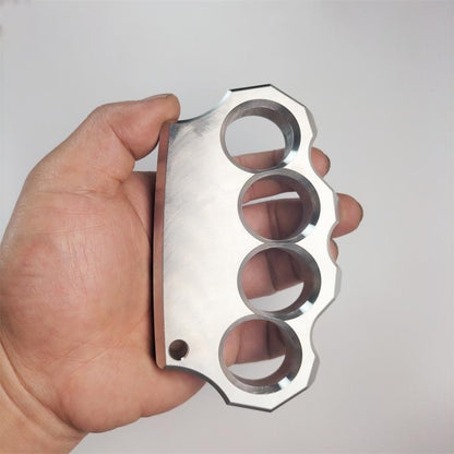 Rugged Stainless Steel Knuckle Duster Finger Buckle Outdoor Defense Boxing Window Breaker Combat Training Gear