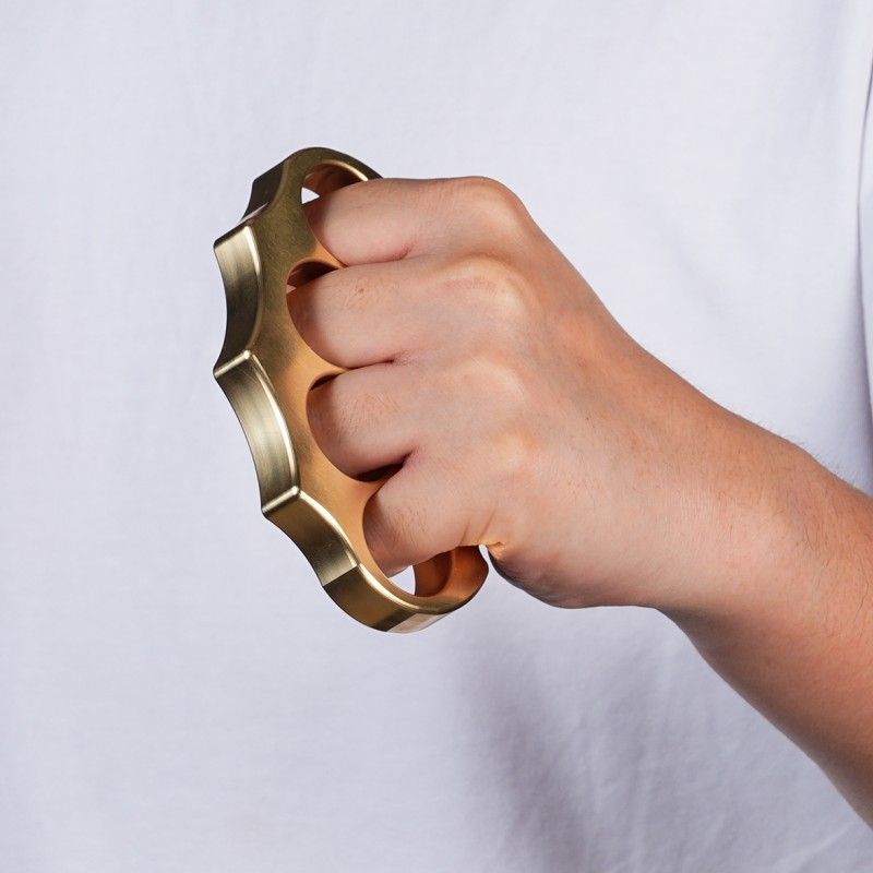 Thickened Assault Brass Knuckle Duster Self Defense Tool