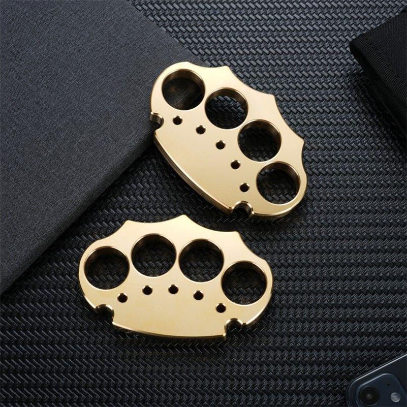 Thickened Assault Brass Knuckle Duster Self Defense Tool