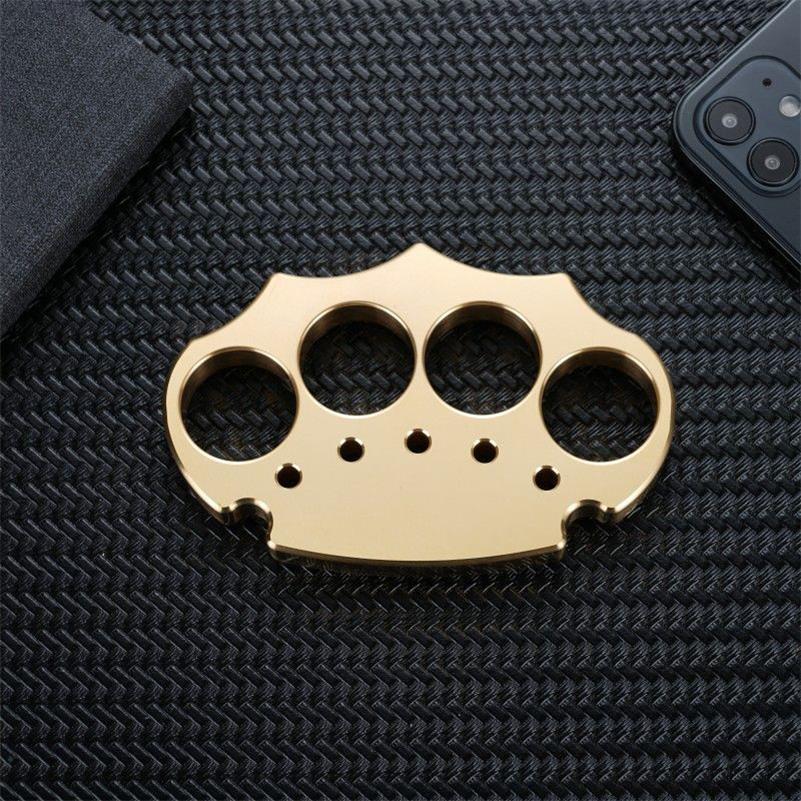 Thickened Assault Brass Knuckle Duster Self Defense Tool