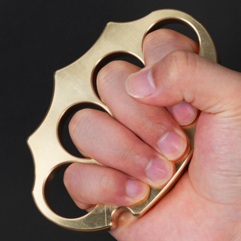 Thickened Assault Brass Knuckle Duster Self Defense Tool