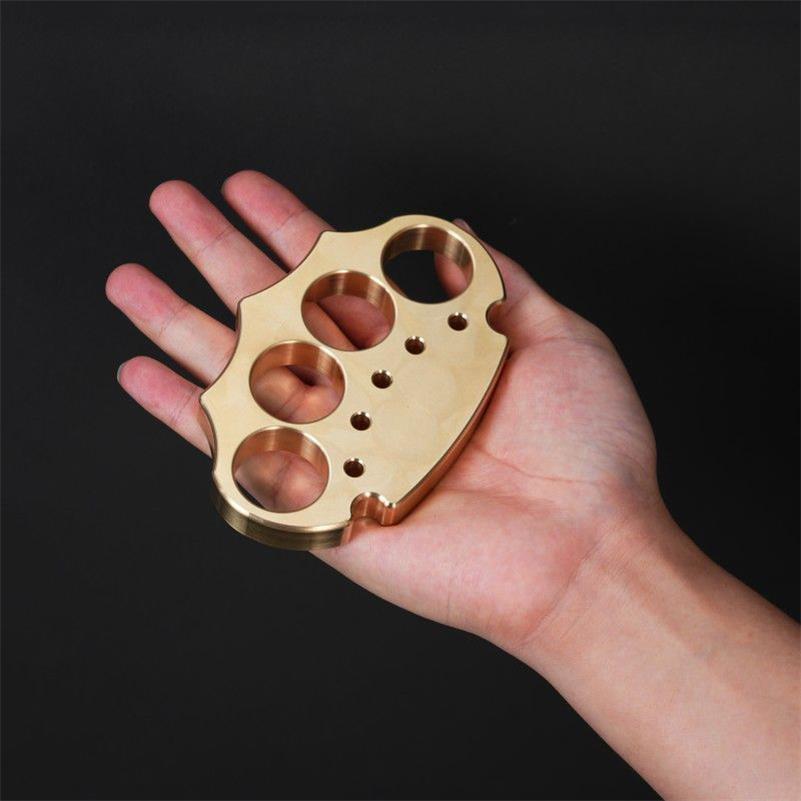 Thickened Assault Brass Knuckle Duster Self Defense Tool