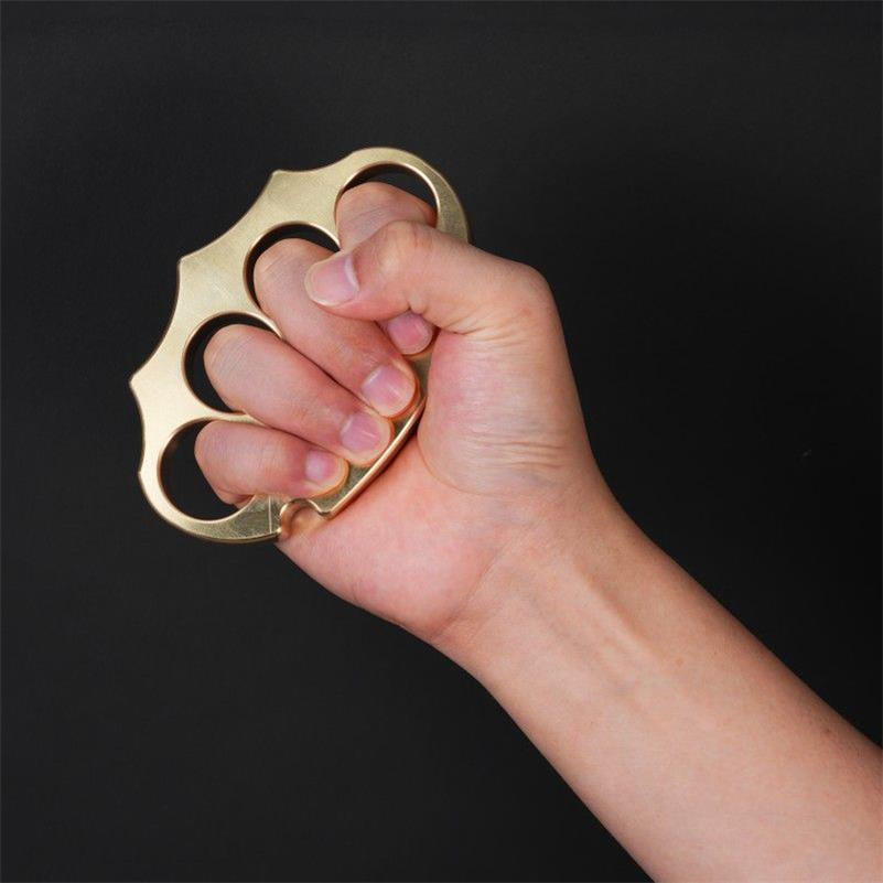 Thickened Assault Brass Knuckle Duster Self Defense Tool