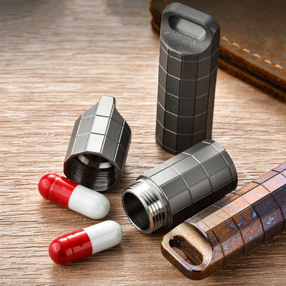 Titanium Lighter Sealed Waterproof Pill Holder