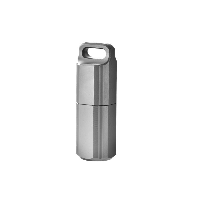 Titanium Lighter Sealed Waterproof Pill Holder