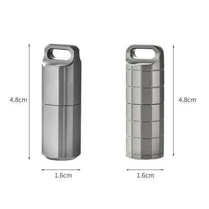 Titanium Lighter Sealed Waterproof Pill Holder