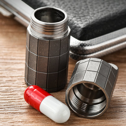 Titanium Lighter Sealed Waterproof Pill Holder