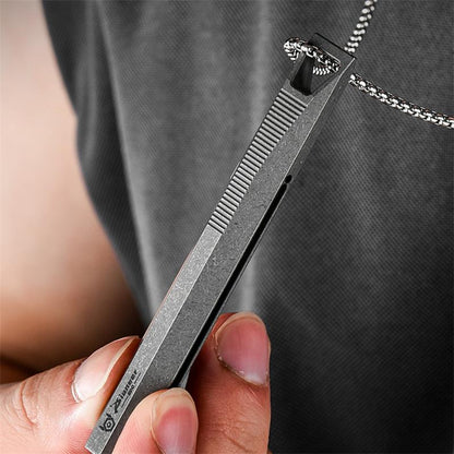 Push Slide Tactical Pen Titanium Crowbar