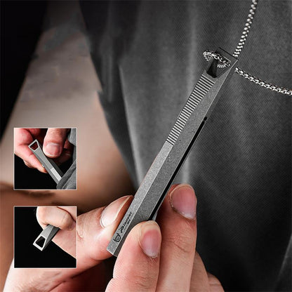 Push Slide Tactical Pen Titanium Crowbar